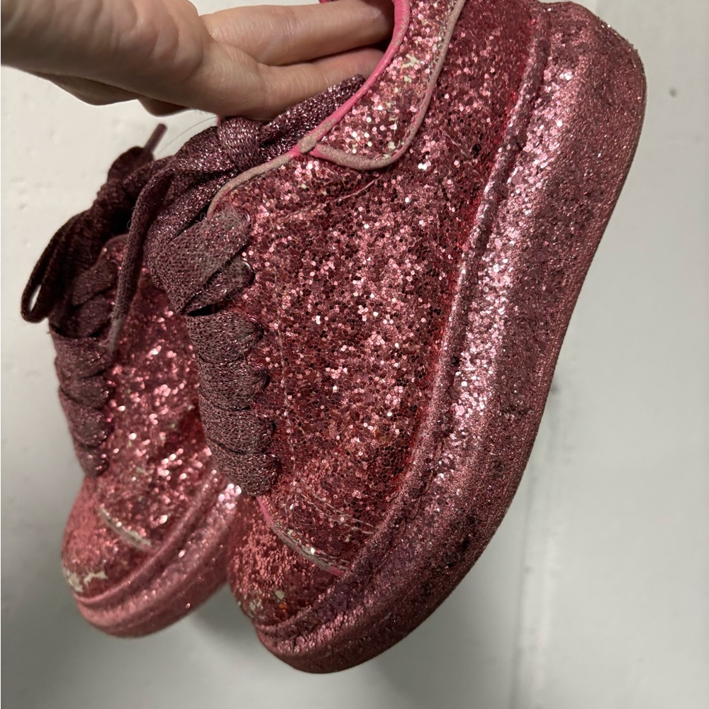 Alexander McQueen Glitter Pink Kids Sneakers